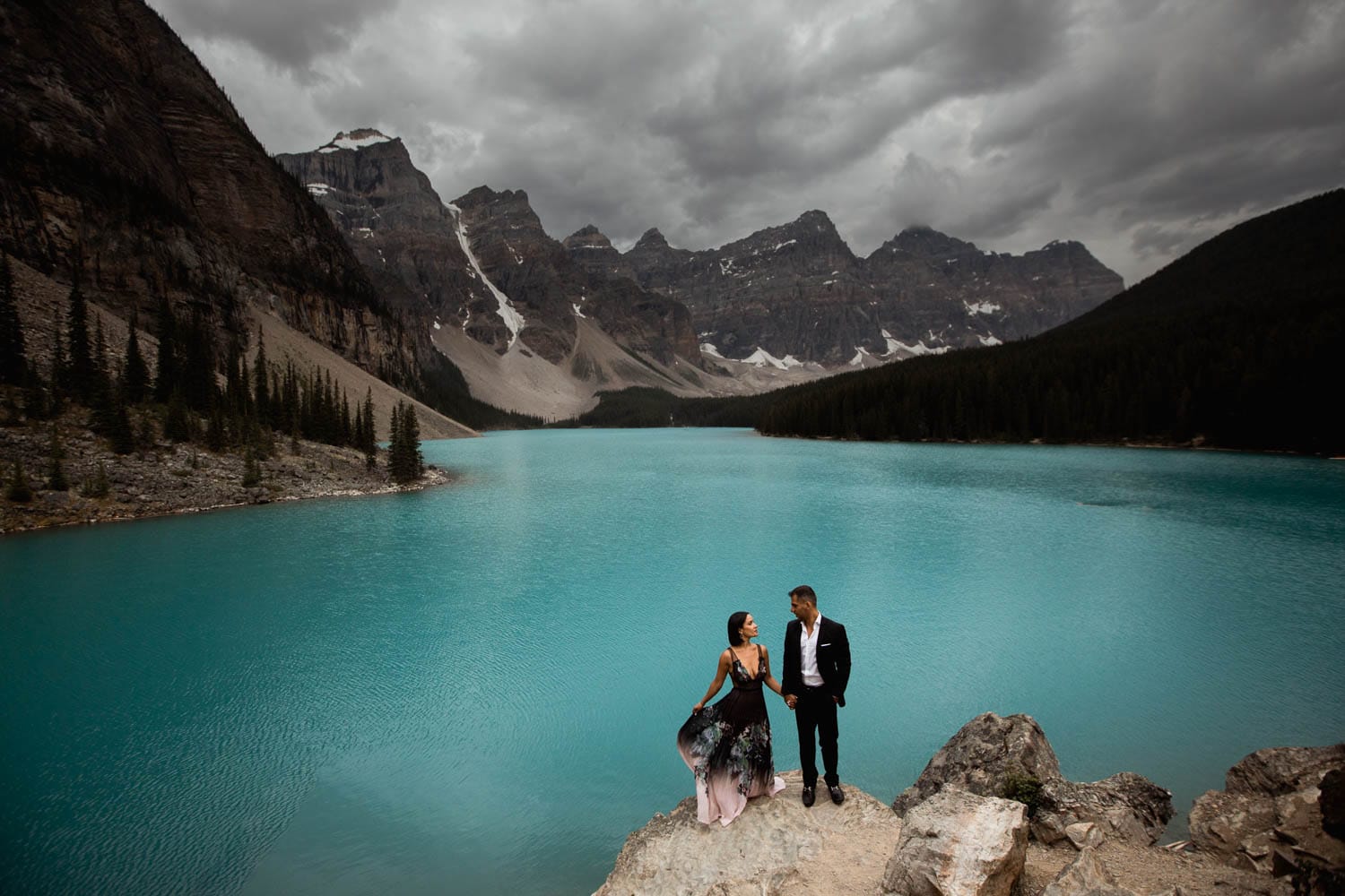 Moraine Lake Engagement Photographers
