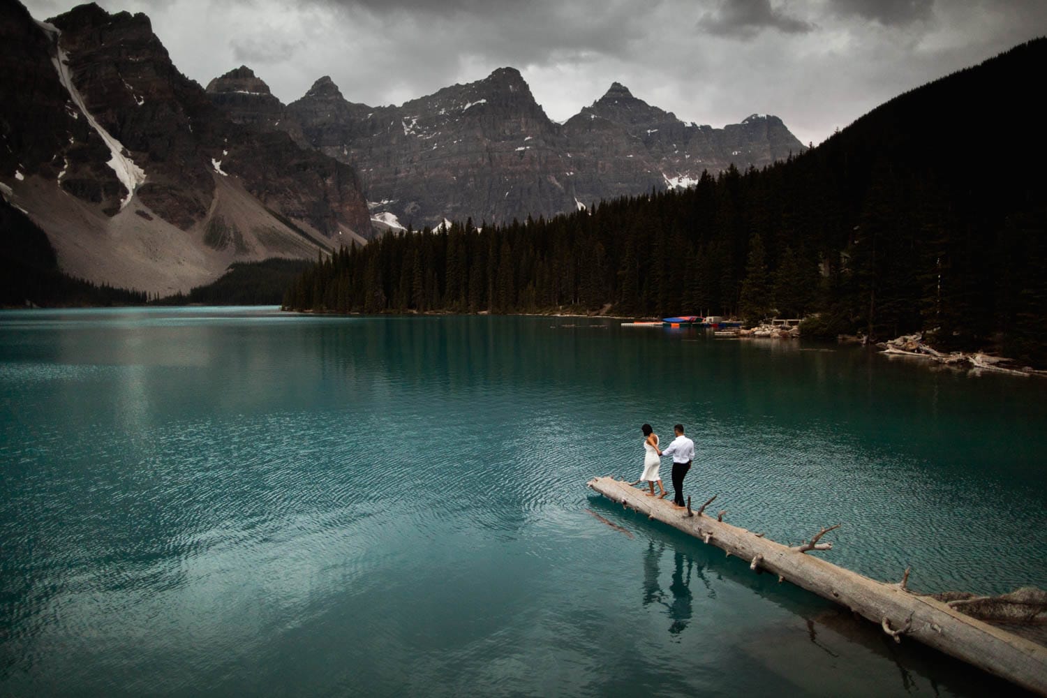Moraine Lake Engagement Photographers