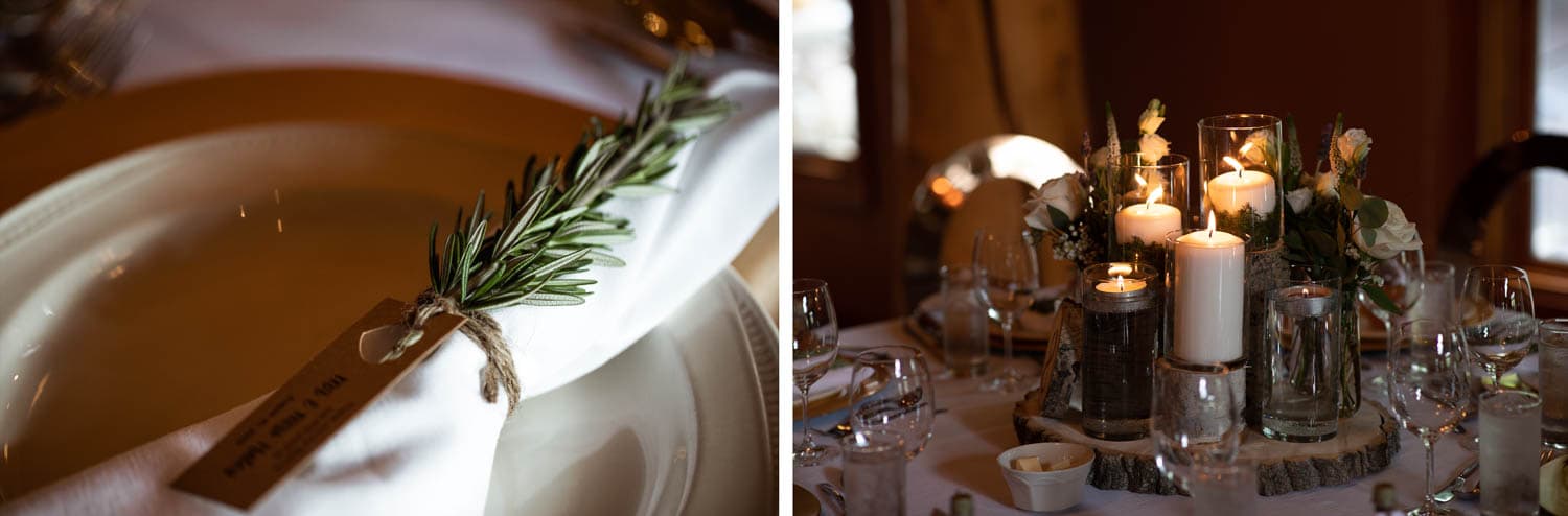 buffalo mountain lodge wedding reception decor