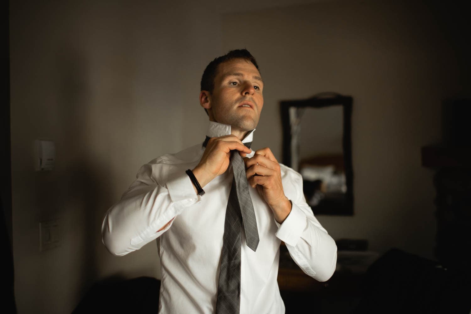 groom getting ready