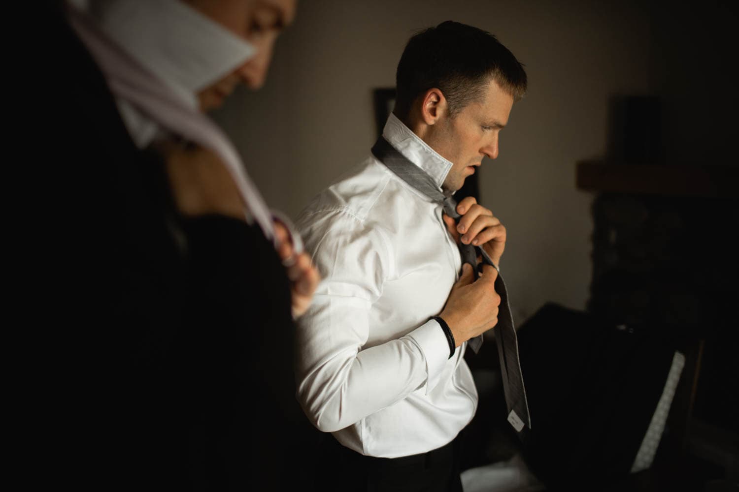 groom getting ready