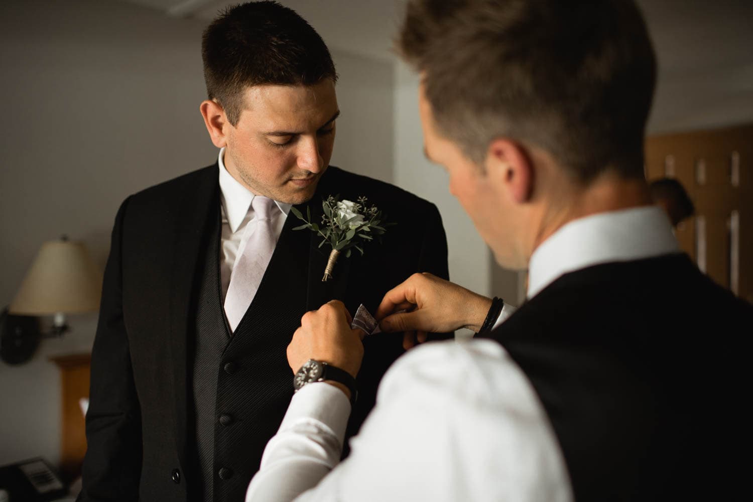 groom getting ready