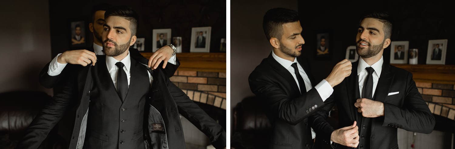 groom getting ready