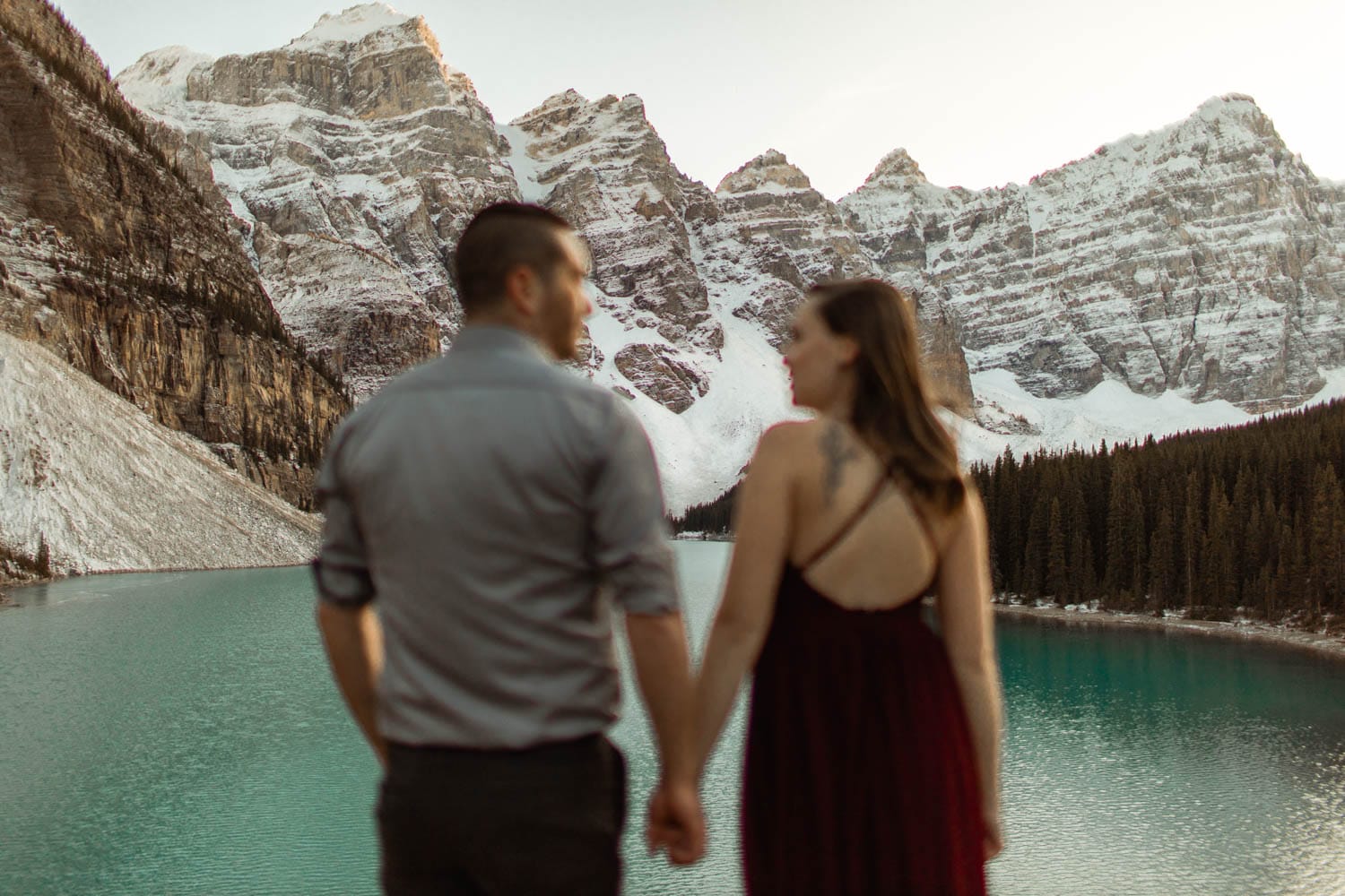 Moraine Lake Sunset Engagement
