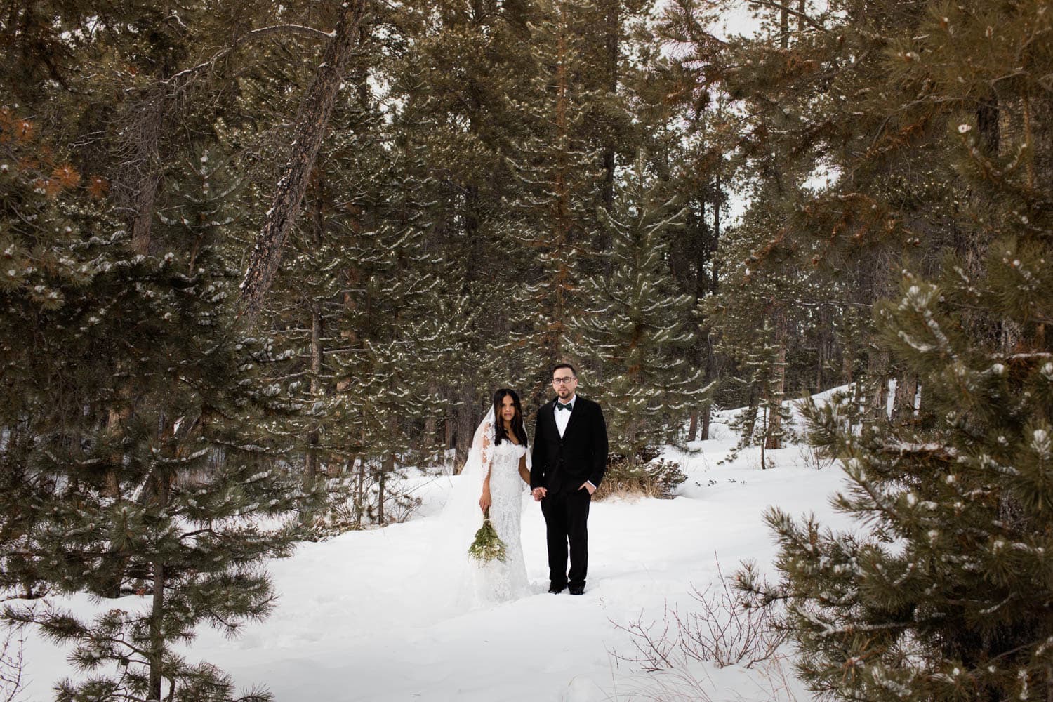 Abraham Lake Winter Elopement